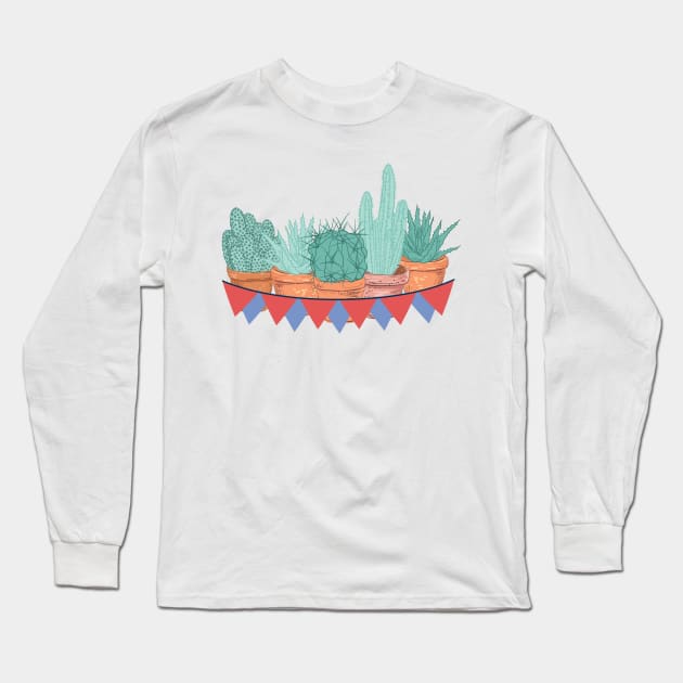 Cactus Party! Long Sleeve T-Shirt by SWON Design